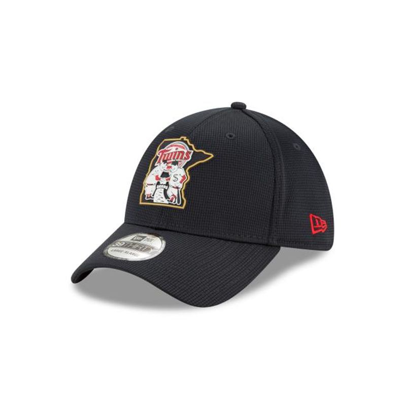 MLB Minnesota Twins Clubhouse Collection 39Thirty Stretch Fit (ZBC7710) - Blue New Era Caps